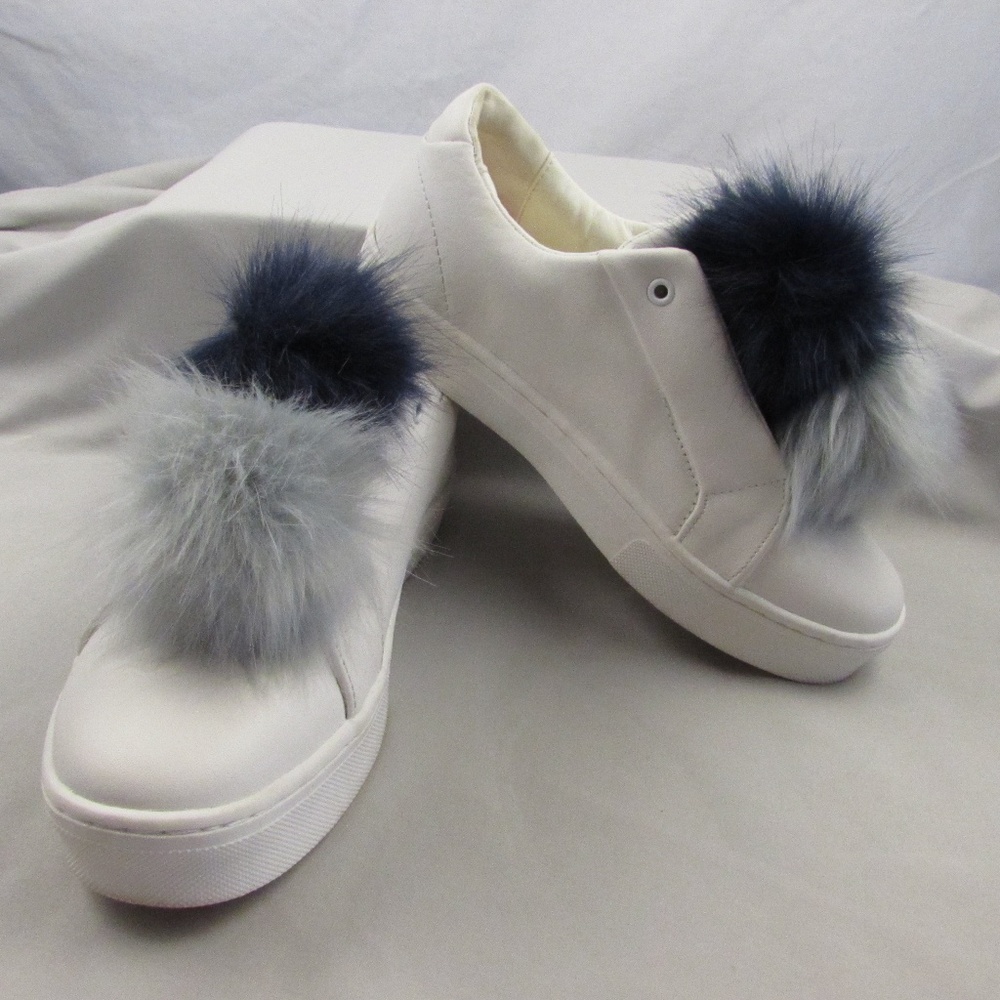 Sam Edelman Leya Fashion Sneakers Pom Poms Size 8M